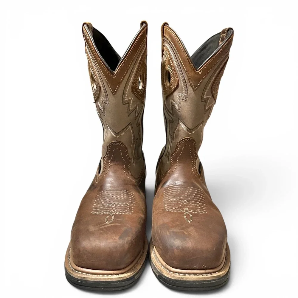 Dan Post Kirk Mens 9.5 Composite Toe Waterproof Brown Leather Work Boots DP59456